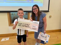 Theo Worgan raises £545 for school playground