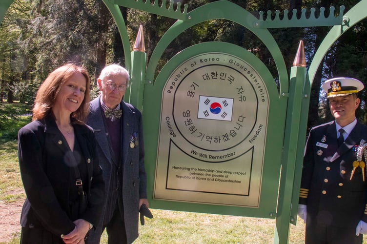 Lynne Lambert, who wrote a book about the experiences in Korea of her uncle David Gardiner, his brother Andrew and  the defence attache from the Republic of Korea's Embassy Capt N Park Seokwoo