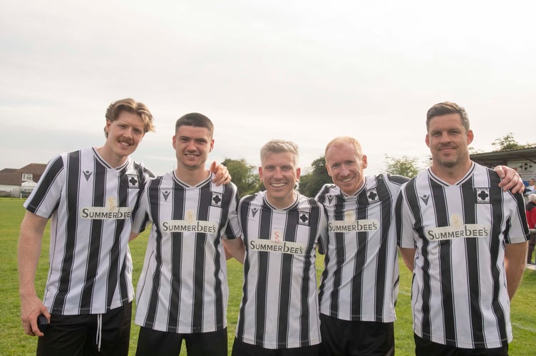 James Sharpe, Matt Derabb, Dan Gitting, Simon Cooke and Greg chamberlayne scored for Staunton & Corse Reserves in the final of the Geo Sandoe Cup. Full story back page.
