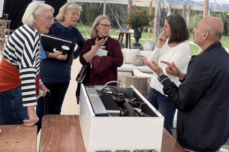 HEAT NETWORK: Residents in a Forest of Dean community learn more about plans for a proposed shared low-carbon heating system at the Belfry feasibility project information event.