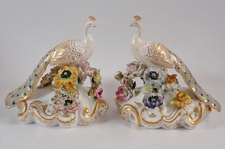 Royal Crown Derby Peacocks