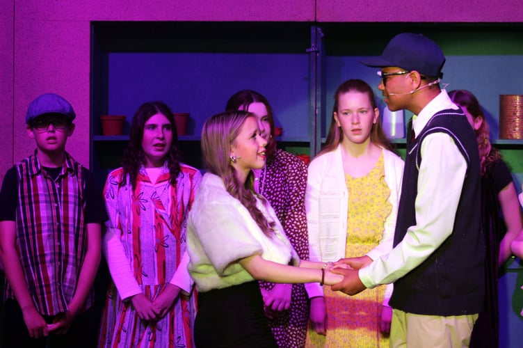 Isla Armstrong-Hitchings and Evan Dzangare as Audrey and Seymour 