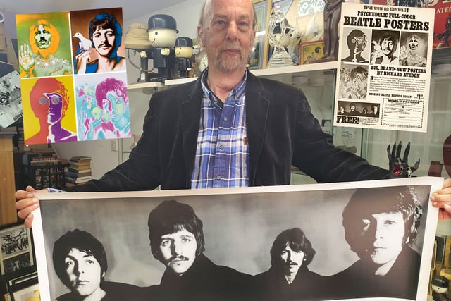 Rare Beatles posters from 1968 acquired by Ross shop