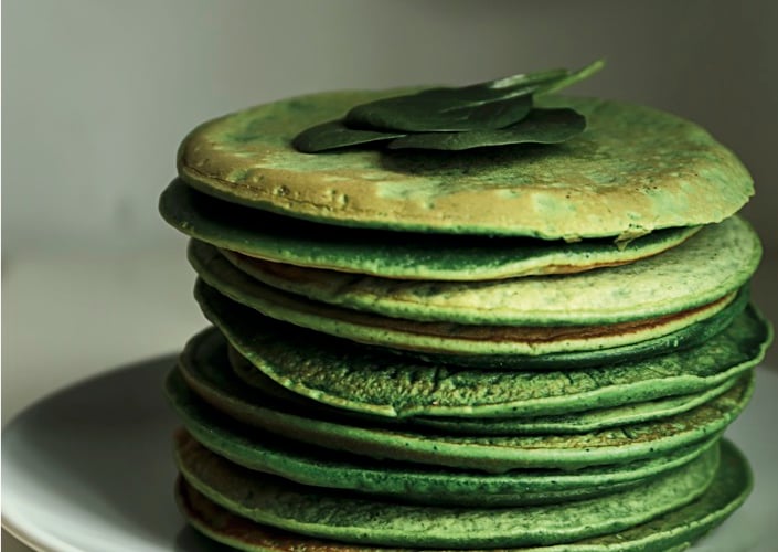 Spinach pancakes.