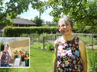 Lucy's dream blooms at her Old Bakery Flower Garden