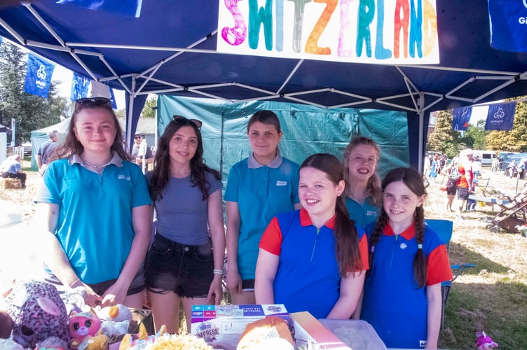 Members of Cinderford Guides were fund-raising for a special trip to Switzerland next year.  