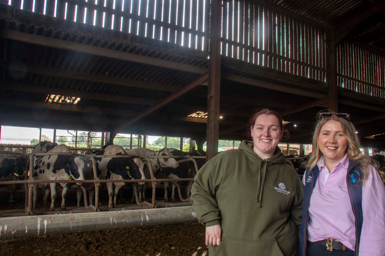 Erin Reeves and Grace Smart of Woolaston Young Farmers
