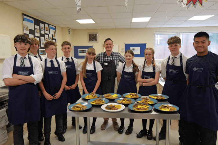 BBC Masterchef's Daniel Williams visits Haberdashers' Monmouth School to teach his culinary skills.