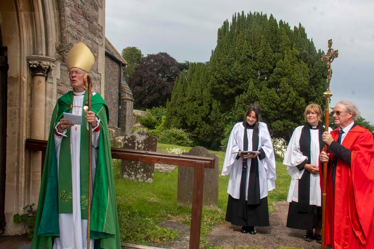 Bishop Anthony blesses the Tony James Memorial Building