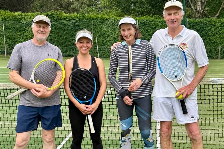 The mixed plate went to Rosie and Chris Adams 6-2, 6-4 against Emily Ryder and Pete Bryden.