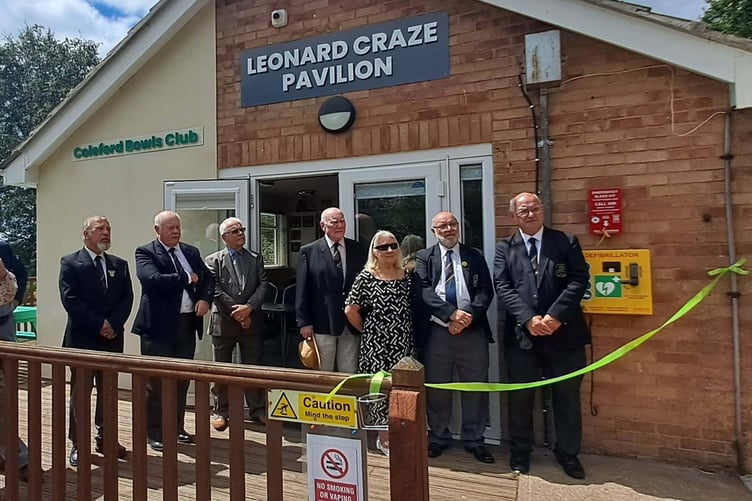 Guests at the official opening of the Leonard Craze Pavilion.
