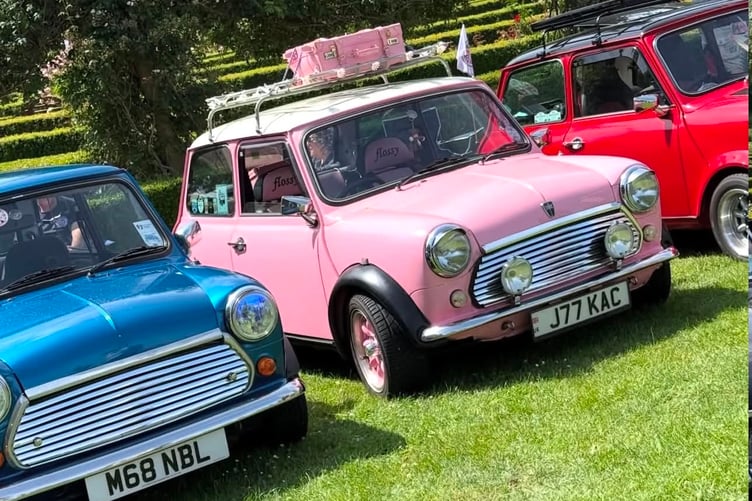 A colourful line-up of classic Mini models proved a popular attraction with visitors throughout the day.