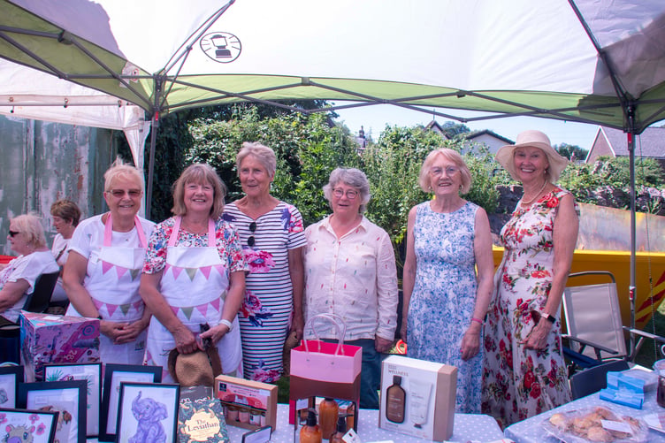 On the Aylburton WI stall were Dawn Price.
Dee Goode, Elizabeth Day, Claire Bloomfield, Margaret Morgan and Debbie Tomlin.