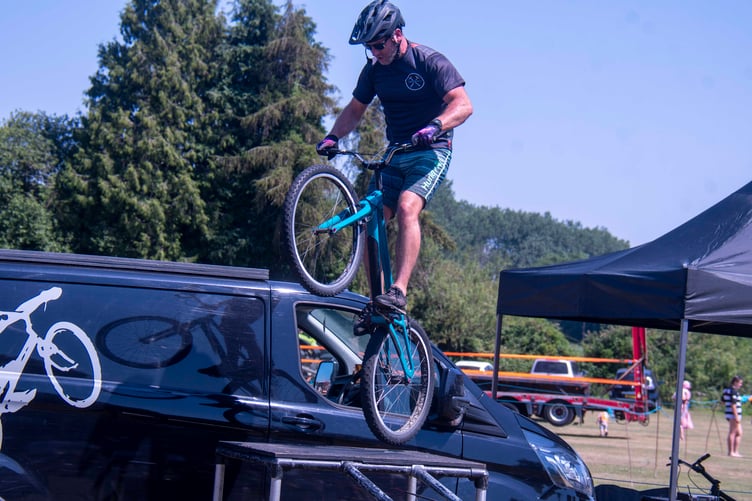 A display by one of the RPM bike trials team.