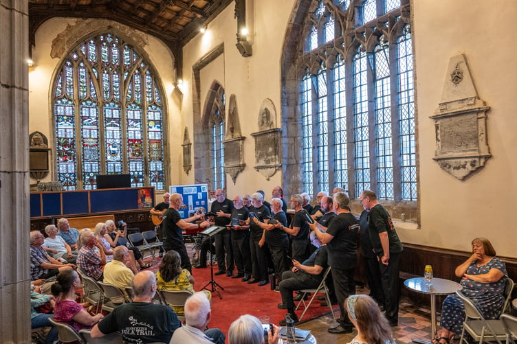 Drybrook Male Voice Choir's programme included Dick Brice's "Forest anthem" A Land Between Two Rivers. Picture: Eden Tanner.
