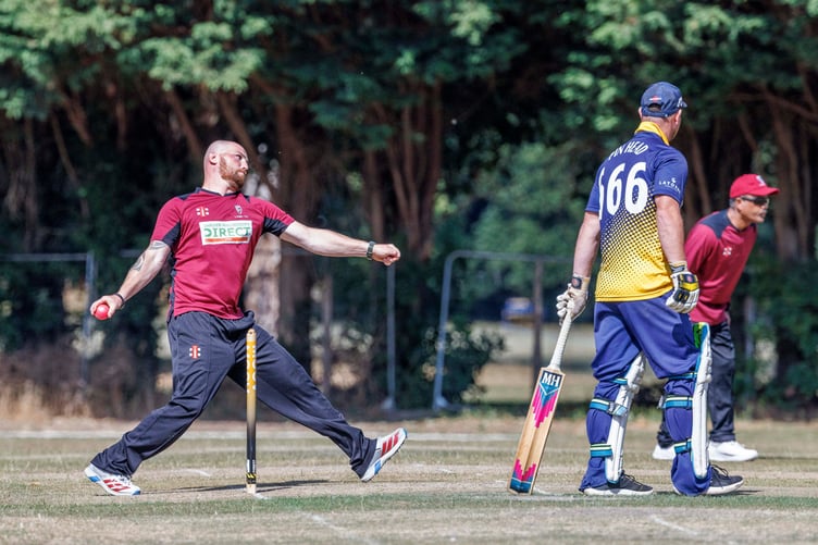 Jack O'Connell in action for Lydney in the final of the Forest Hundred on Sunday. Picture: Alan Castle.