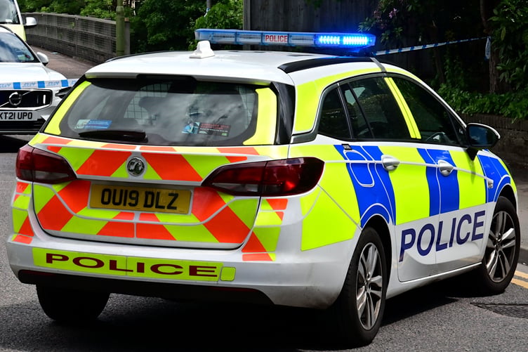 Police car stock image