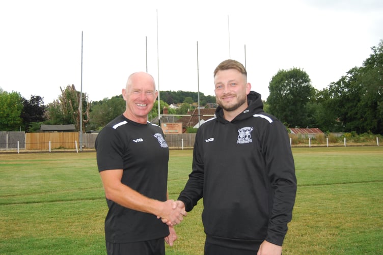 Lydney RFC's new captain Reece Boughton (right) and head coach Paul Morris.