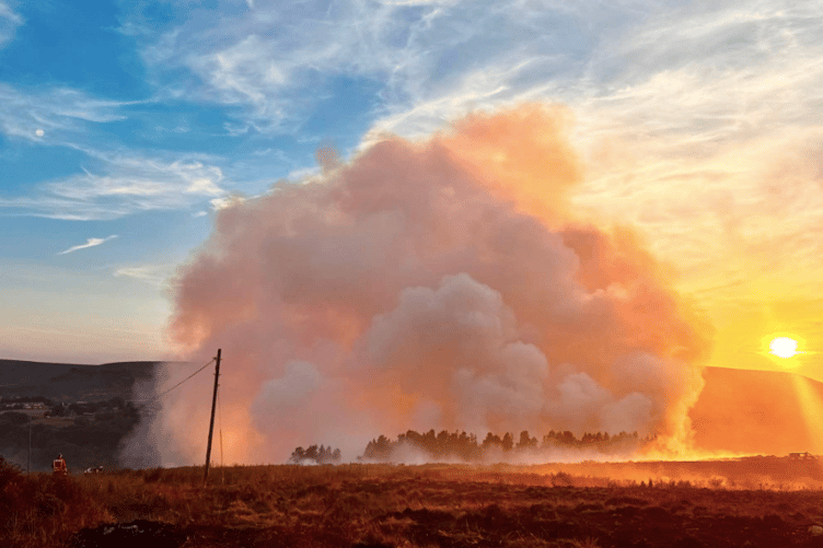 Huge clouds of smoke rise from a wildfire in South Wales, with the smell of smoke reported across the Forest of Dean and Gloucestershire during the past week.