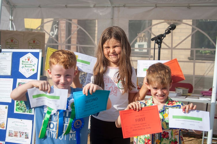 Stanley Cook, Lily Farr and Theo Cameron were among the winners of prizes to grow tomatoes sponsored by the Gloucestershire Federation of Gardening Societies.