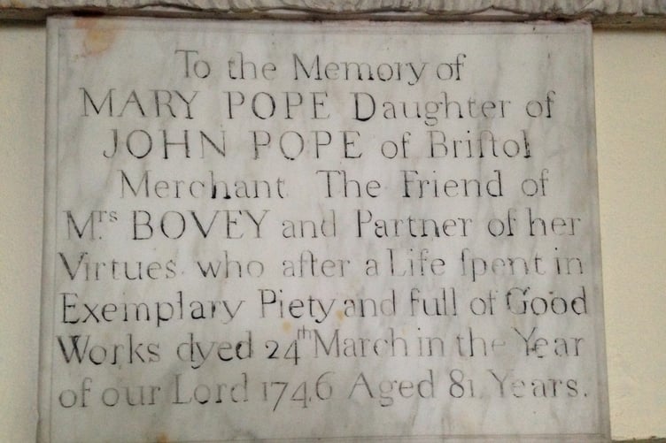 Mary Pope headstone
