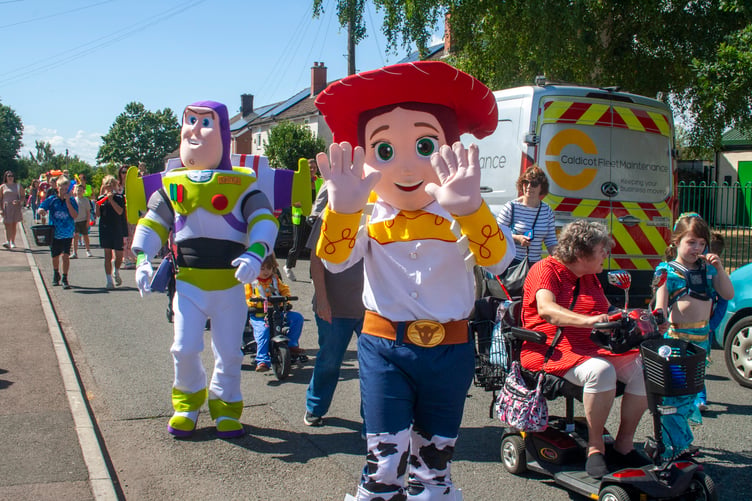 Wood and Buzz Lightyear from the Toy Story films joined the parade.