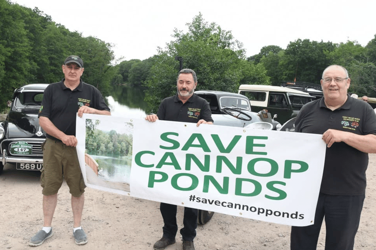 Supporters of the original Save Cannop Ponds campaign pictured in 2022 as concerns grew over the future of the beauty spot.