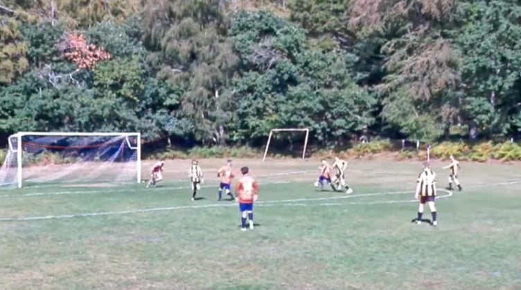 Kai Durrant scores for Yorkley Reserves.