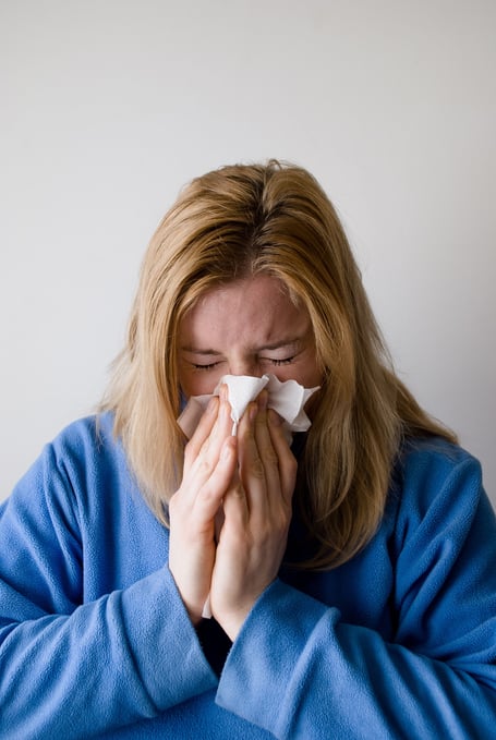 Common cold or flu stock image