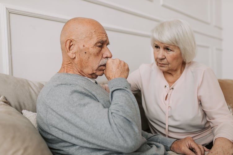 Old man and woman stock image