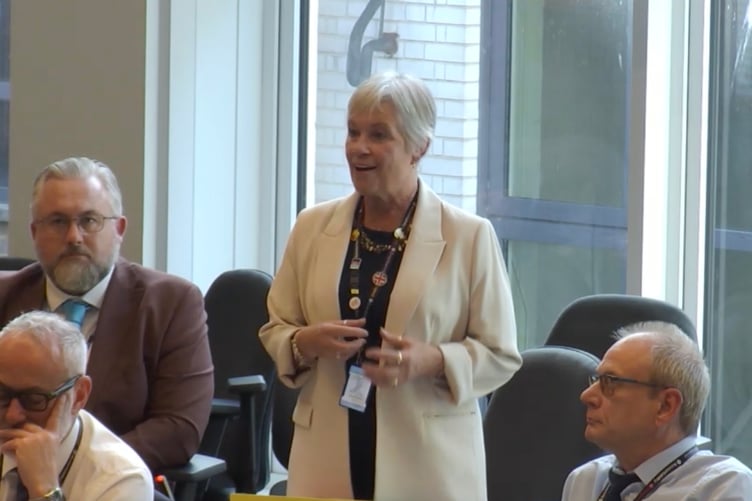 Cllr Leigh Challis speaking about her road safety motion.