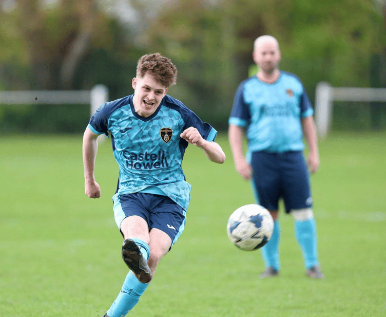 Ben Wiggins scored for Rockfield Rovers