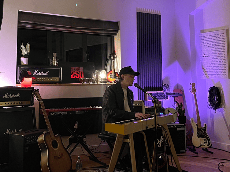 Crispin performed at the first ever Sofar Sounds event in the Forest of Dean