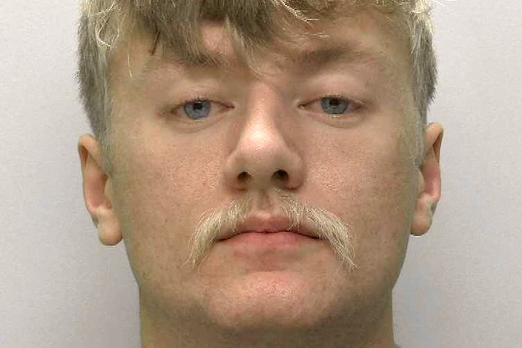 Aaron Grimshaw was captured after two assaulted teen girls alerted friends who filmed him