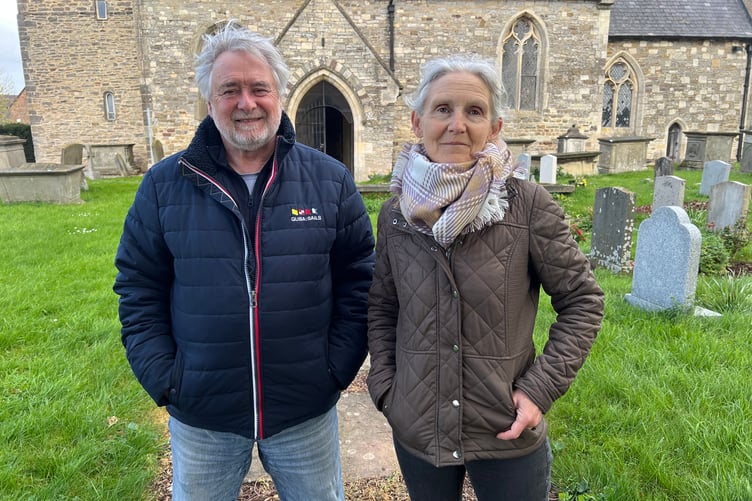 Cllr John Francis and his wife Fran who is a churchwarden at St Andrews, Churcham.