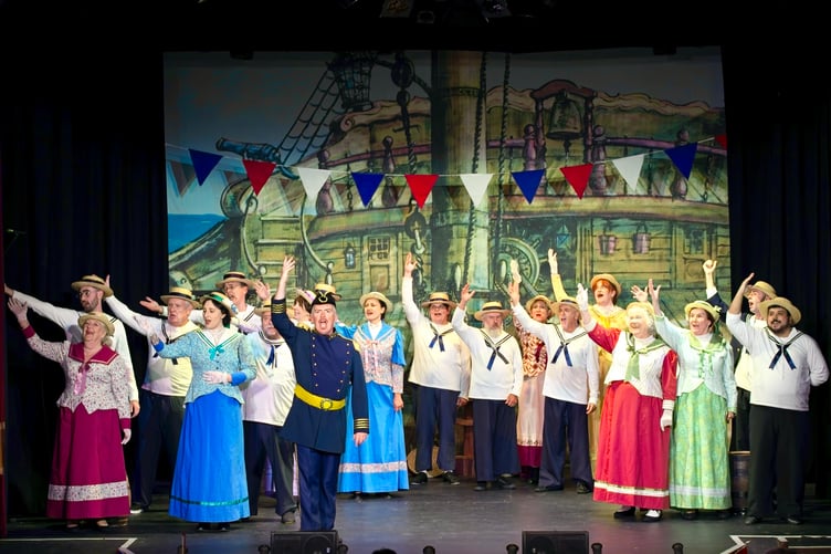 An array of costumes were used in the lively theatre production.