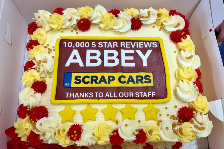 Abbey Scrap Cars cake