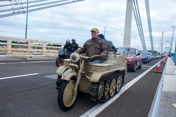 A German halftrack bike.