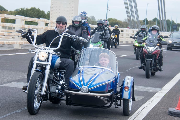 A bike and sidecar combo.
