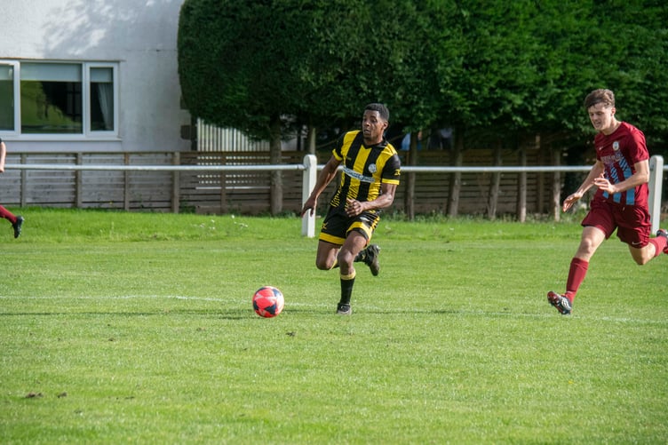 Ackeen Wright scored twice for Westbury Utd