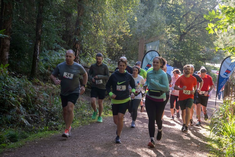 The runners set off