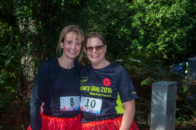 Anna Bevan and Melinda Smith wore tutus for the run.