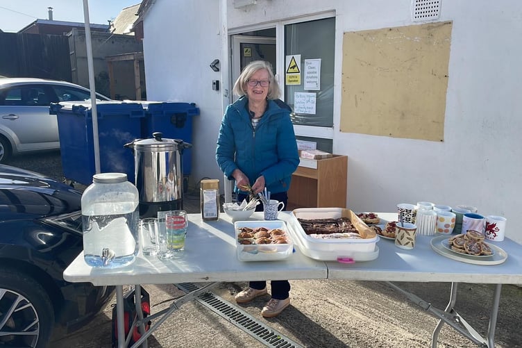 Refreshments awaited the walkers at Newent Pavilion.