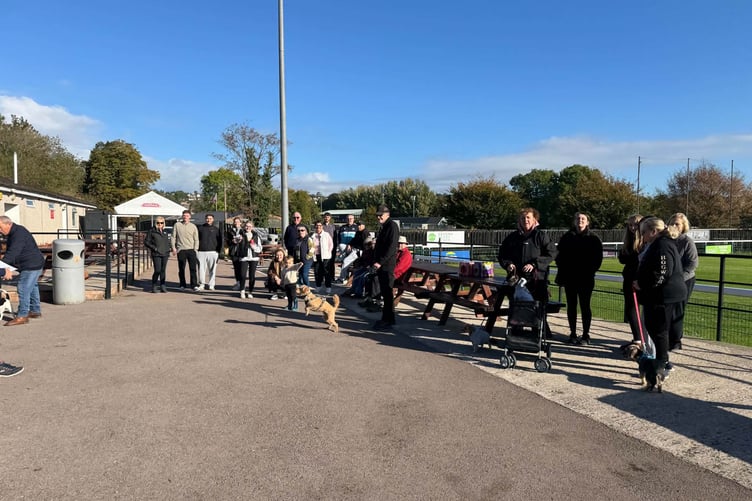 Walkers at Sansom Park, the home of Lydney Town FC.