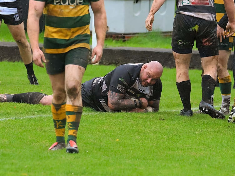 Nick Selway scored three tries for Lydney. Picture: Roger Pike.