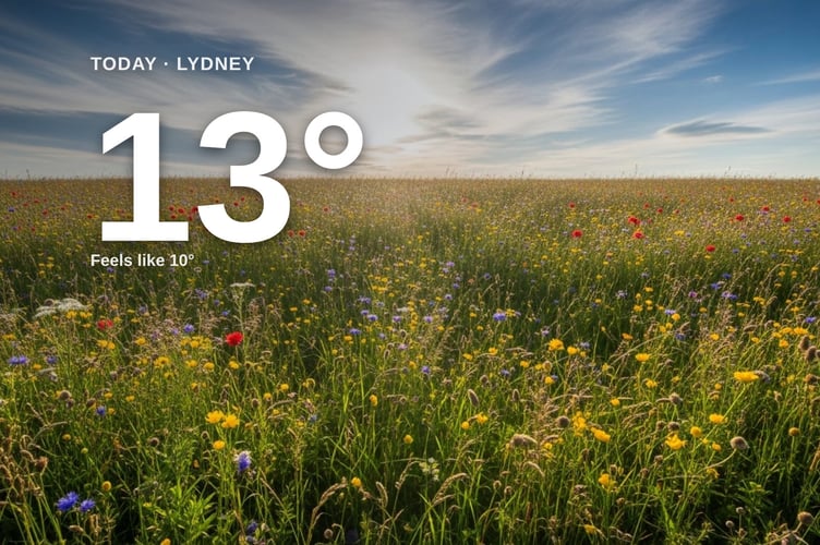 Lydney weather: partly cloudy Sunday with rain expected and a high of 13°C