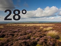 Lydney: partly cloudy, high of 28°C