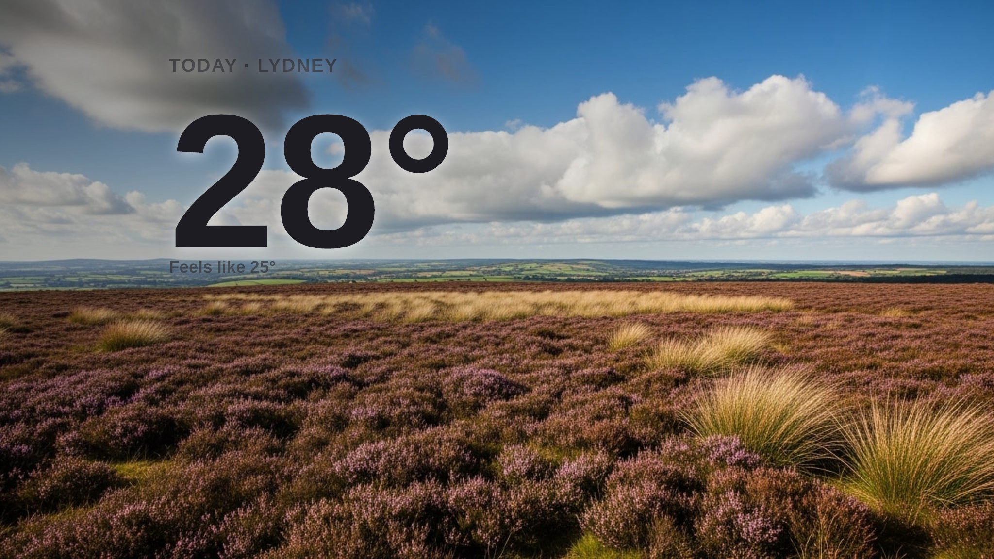 Lydney weather: partly cloudy Tuesday with little chance of rain and a high of 28°C